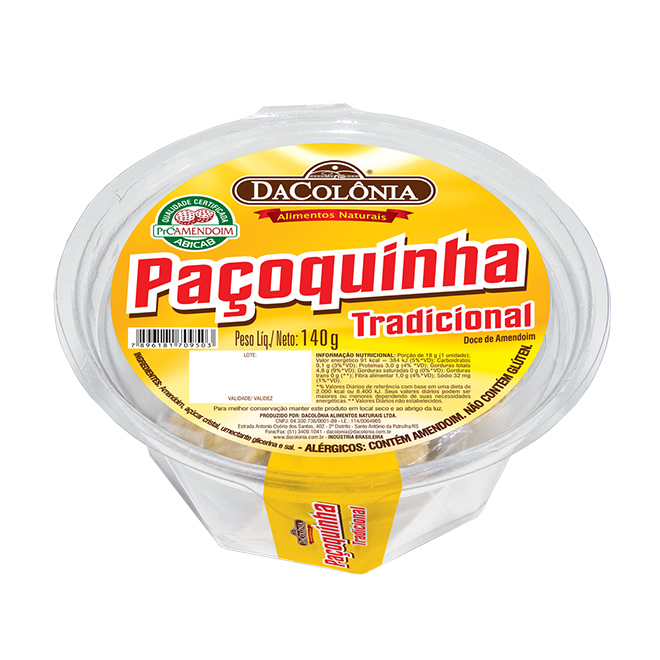 Paçoquinha Tradicional DaColônia 140g – Ultrapack