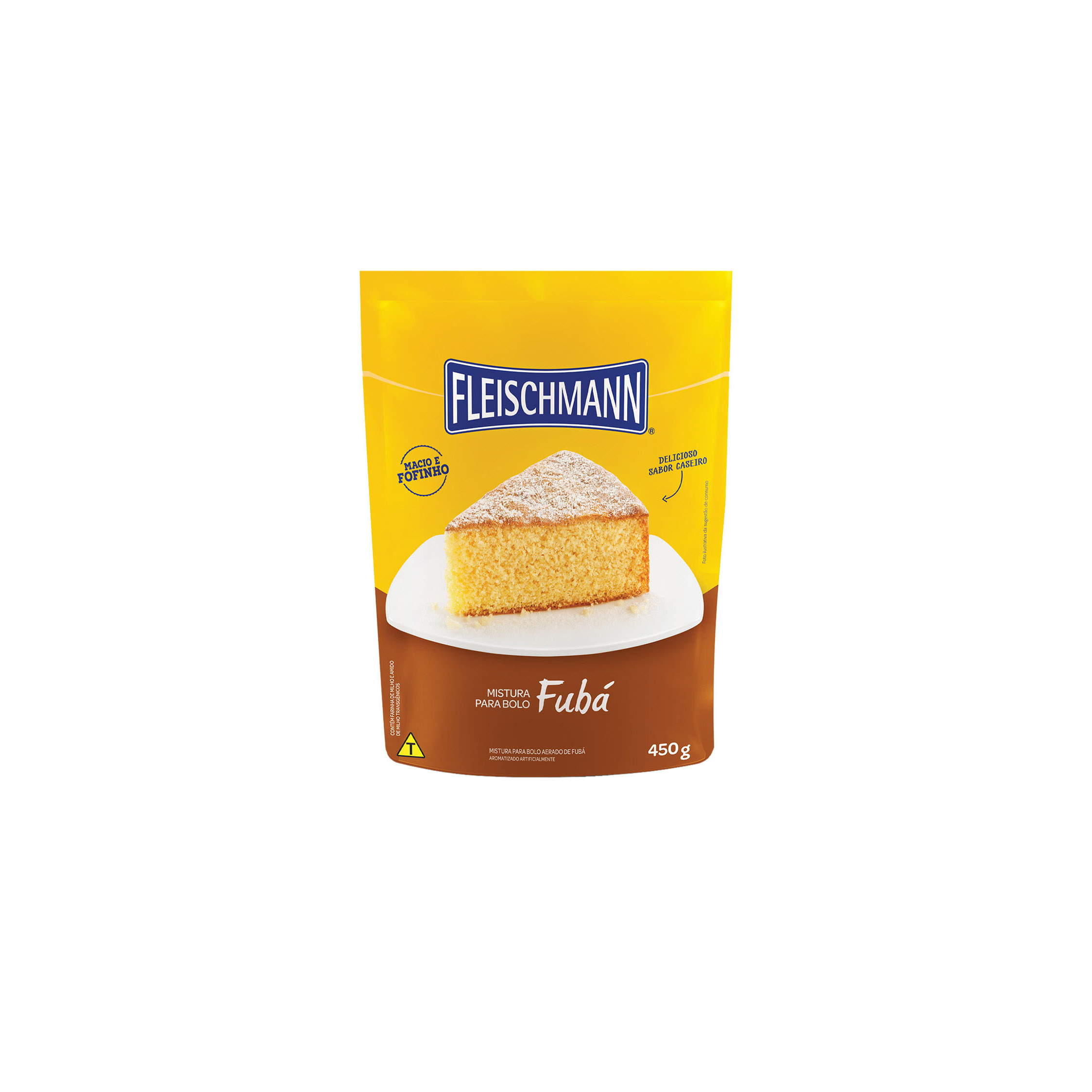 Mistura para Bolo Fubá 450g - Fleischmann - Doce Malu